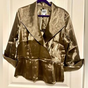 2 FOR $20! Blouse: R&M Richards Metallic blazer style